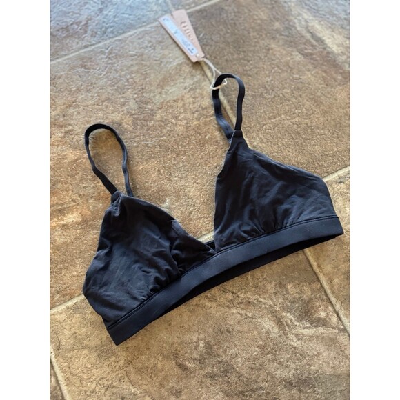 Skims Fits Everybody Triangle Bralette Onyx Small - Picture 7 of 10
